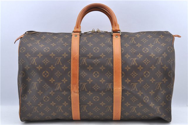 Authentic LOUIS VUITTON Monogram Keepall 50 Boston Bag M41426 LV H7942