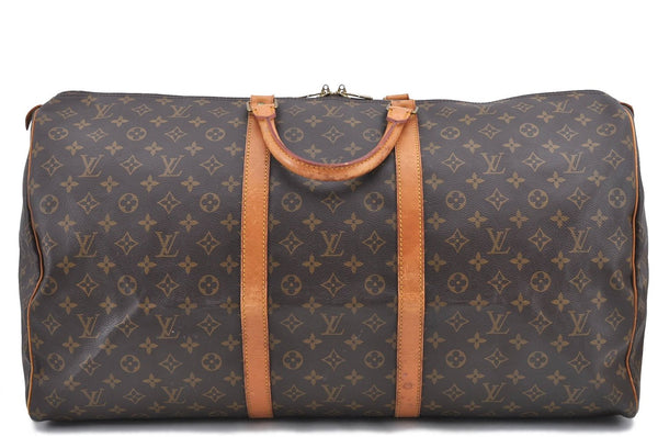 Authentic LOUIS VUITTON Monogram Keepall 60 Boston Bag M41422 LV H7943