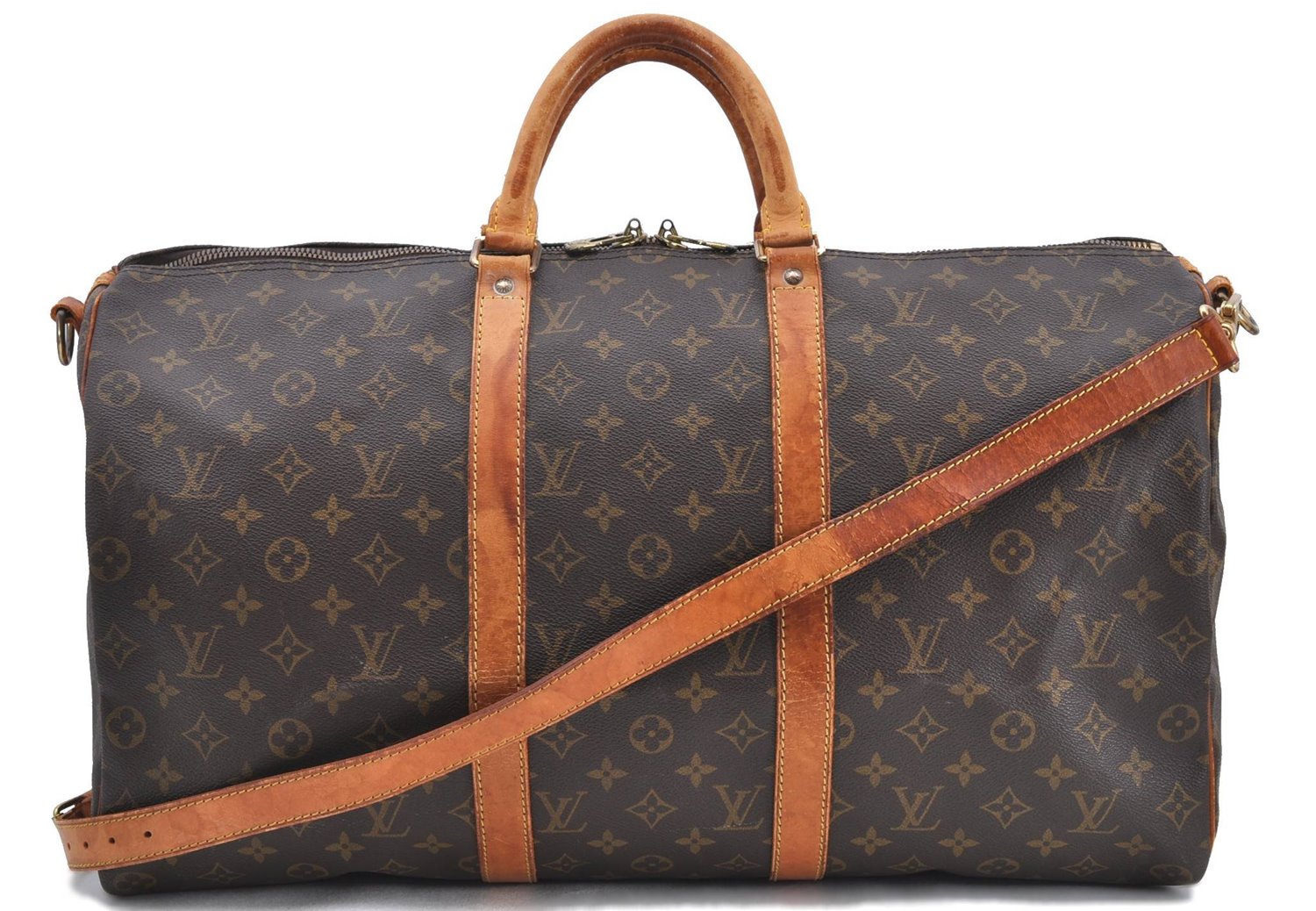 Auth LOUIS VUITTON Monogram Keepall Bandouliere 50 Boston Bag M41416 LV H7948