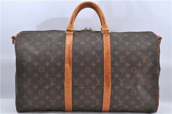 Auth LOUIS VUITTON Monogram Keepall Bandouliere 50 Boston Bag M41416 LV H7948