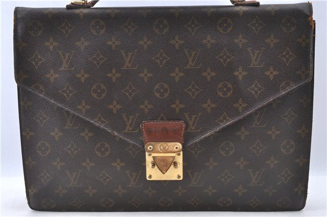 LOUIS VUITTON Monogram Porte Documents Bandouliere M53338 Briefcase Junk H7950