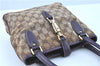 Auth GUCCI New Jackie Tote Hand Bag GG Canvas Leather 145817 Brown Purple H7956