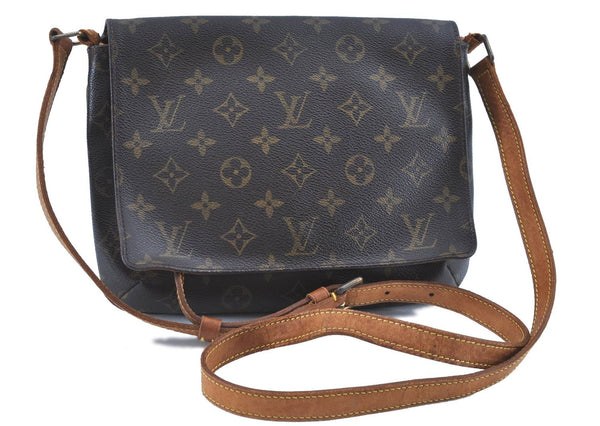 Auth LOUIS VUITTON Monogram Musette Tango M51388 Shoulder Cross Body Bag H7974