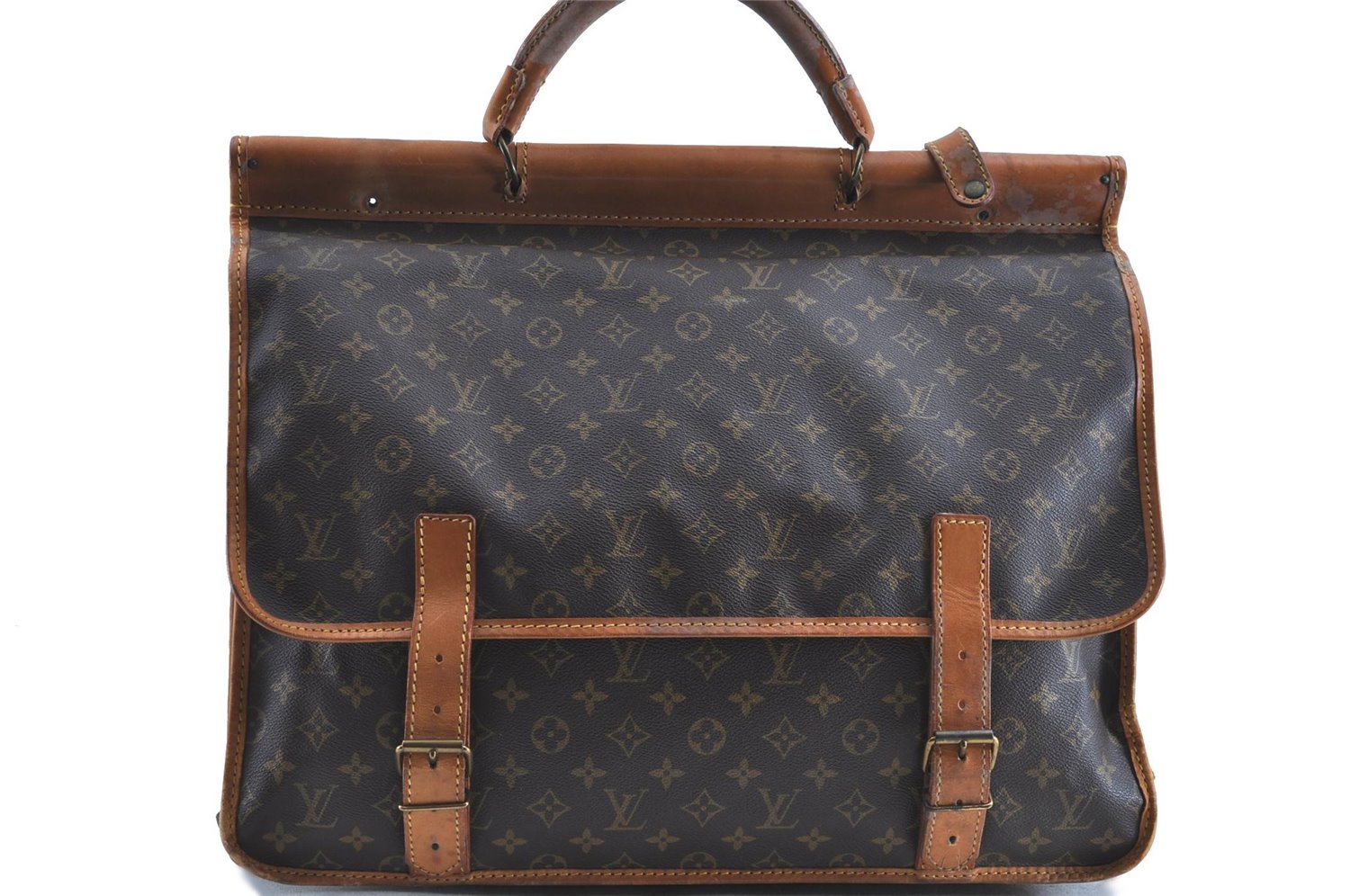 Authentic LOUIS VUITTON Monogram Sac Kleber Travel Bag M58122 LV H7987