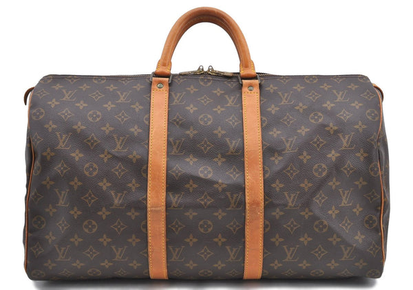 Authentic LOUIS VUITTON Monogram Keepall 50 Boston Bag M41426 LV H7993