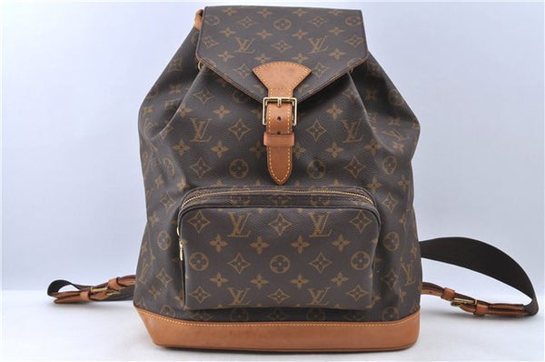 Authentic LOUIS VUITTON Monogram Montsouris GM Backpack M51135 LV H8001