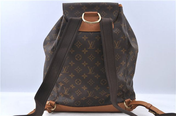 Authentic LOUIS VUITTON Monogram Montsouris GM Backpack M51135 LV H8001