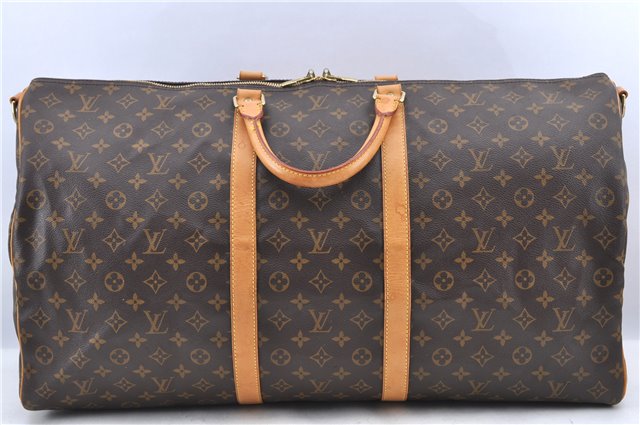 Auth LOUIS VUITTON Monogram Keepall Bandouliere 60 Boston Bag M41412 LV H8002