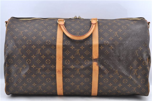 Auth LOUIS VUITTON Monogram Keepall Bandouliere 60 Boston Bag M41412 LV H8002