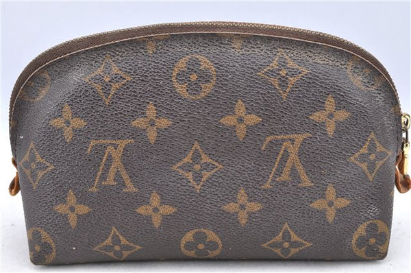 Authentic LOUIS VUITTON Monogram Pochette Cosmetic Pouch M47515 LV Junk H8007