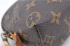 Authentic LOUIS VUITTON Monogram Pochette Cosmetic Pouch M47515 LV Junk H8007