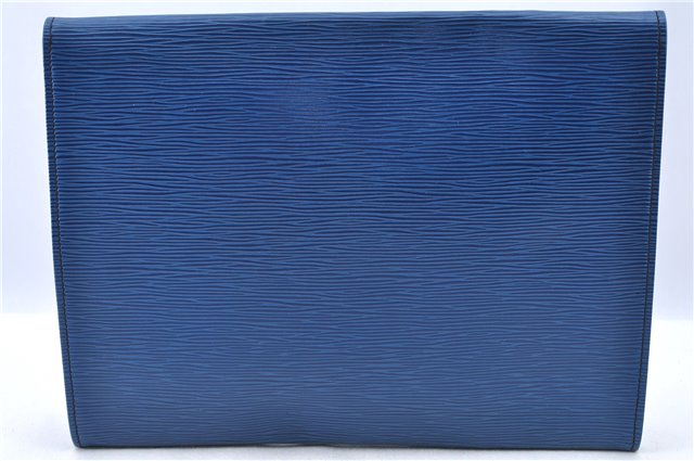 Authentic LOUIS VUITTON Epi Iena 32 Clutch Bag Blue M52715 LV H8011