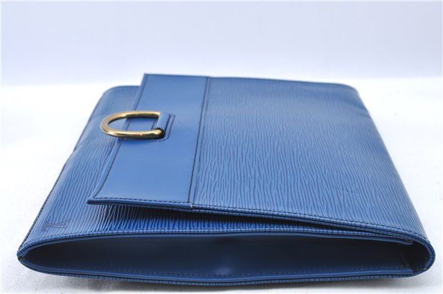 Authentic LOUIS VUITTON Epi Iena 32 Clutch Bag Blue M52715 LV H8011