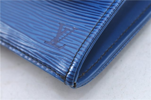 Authentic LOUIS VUITTON Epi Iena 32 Clutch Bag Blue M52715 LV H8011