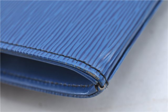 Authentic LOUIS VUITTON Epi Iena 32 Clutch Bag Blue M52715 LV H8011