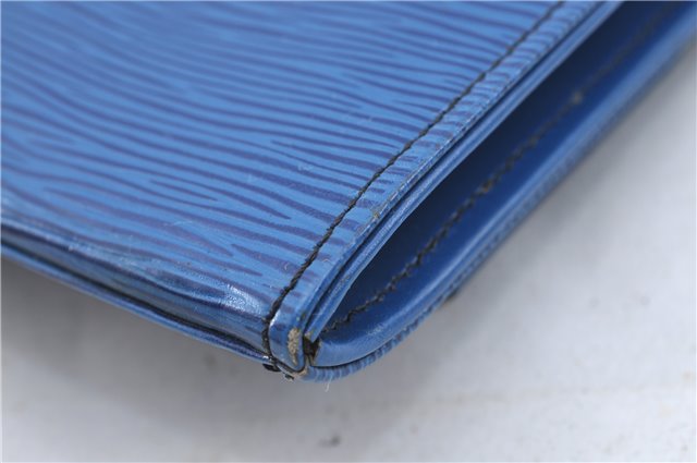 Authentic LOUIS VUITTON Epi Iena 32 Clutch Bag Blue M52715 LV H8011