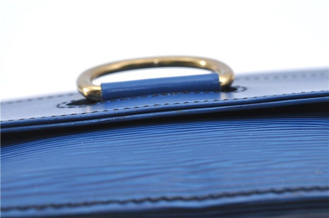 Authentic LOUIS VUITTON Epi Iena 32 Clutch Bag Blue M52715 LV H8011