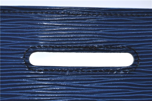 Authentic LOUIS VUITTON Epi Iena 32 Clutch Bag Blue M52715 LV H8011