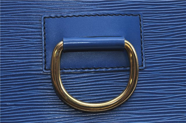 Authentic LOUIS VUITTON Epi Iena 32 Clutch Bag Blue M52715 LV H8011