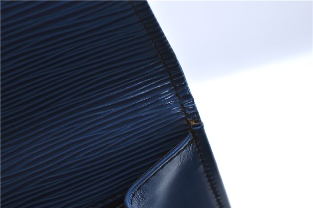 Authentic LOUIS VUITTON Epi Iena 32 Clutch Bag Blue M52715 LV H8011