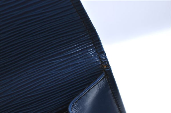 Authentic LOUIS VUITTON Epi Iena 32 Clutch Bag Blue M52715 LV H8011