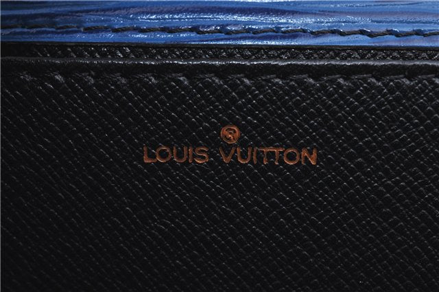 Authentic LOUIS VUITTON Epi Iena 32 Clutch Bag Blue M52715 LV H8011