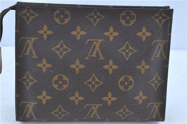 Auth LOUIS VUITTON Monogram Poche Toilette 19 Cosmetics Pouch M47544 Junk H8013