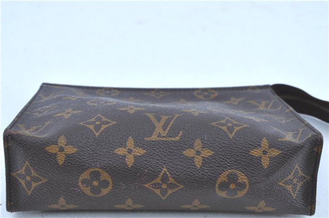 Auth LOUIS VUITTON Monogram Poche Toilette 19 Cosmetics Pouch M47544 Junk H8013