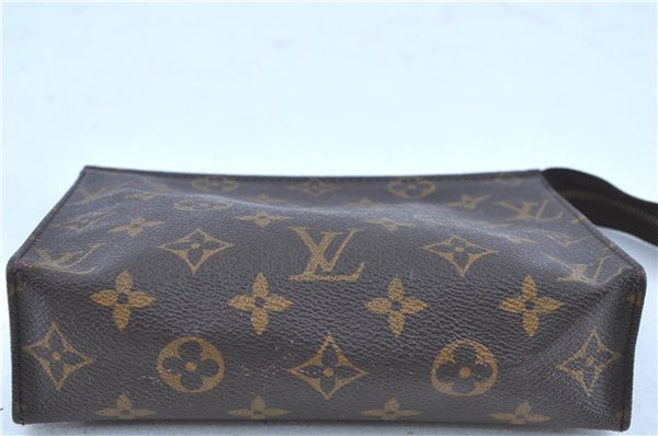 Auth LOUIS VUITTON Monogram Poche Toilette 19 Cosmetics Pouch M47544 Junk H8013