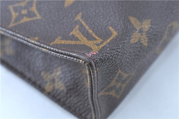 Auth LOUIS VUITTON Monogram Poche Toilette 19 Cosmetics Pouch M47544 Junk H8013