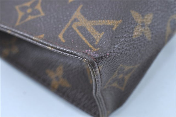Auth LOUIS VUITTON Monogram Poche Toilette 19 Cosmetics Pouch M47544 Junk H8013
