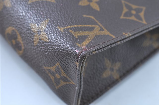 Auth LOUIS VUITTON Monogram Poche Toilette 19 Cosmetics Pouch M47544 Junk H8013