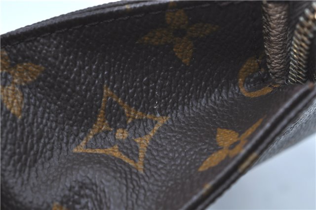 Auth LOUIS VUITTON Monogram Poche Toilette 19 Cosmetics Pouch M47544 Junk H8013