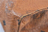 Authentic MCM Visetos Leather Vintage Clutch Hand Bag Purse Brown H8015