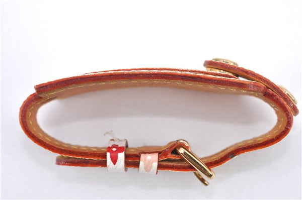 Auth LOUIS VUITTON Monogram Multicolor Bracelet Porto Adrdess M92594 White H8026