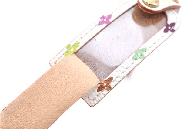 Auth LOUIS VUITTON Monogram Multicolor Bracelet Porto Adrdess M92594 White H8026