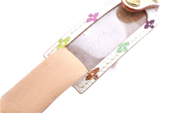 Auth LOUIS VUITTON Monogram Multicolor Bracelet Porto Adrdess M92594 White H8026
