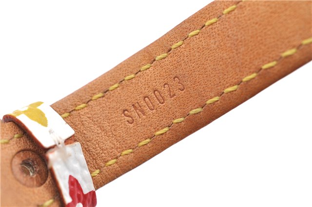 Auth LOUIS VUITTON Monogram Multicolor Bracelet Porto Adrdess M92594 White H8026