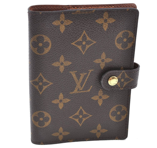 Authentic LOUIS VUITTON Monogram Agenda PM Day Planner Cover R20005 LV H8031