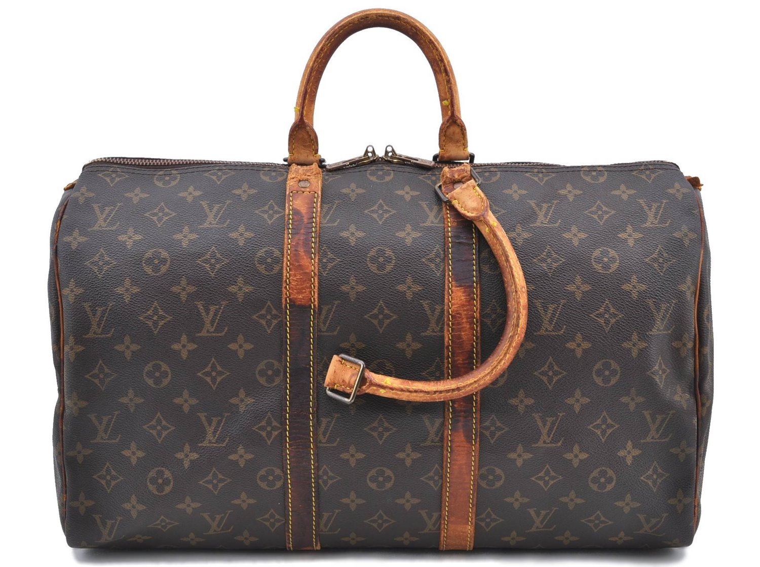 Authentic LOUIS VUITTON Monogram Keepall 45 Boston Bag M41428 LV Junk H8035