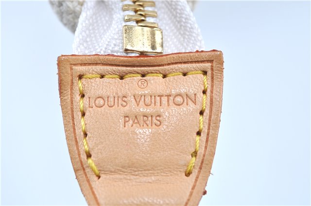 Authentic LOUIS VUITTON Antigua Cabas MM Tote Bag White Brown M40036 LV H8041