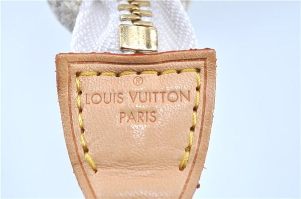 Authentic LOUIS VUITTON Antigua Cabas MM Tote Bag White Brown M40036 LV H8041