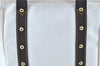 Authentic LOUIS VUITTON Antigua Cabas MM Tote Bag White Brown M40036 LV H8041