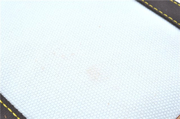 Authentic LOUIS VUITTON Antigua Cabas MM Tote Bag White Brown M40036 LV H8041