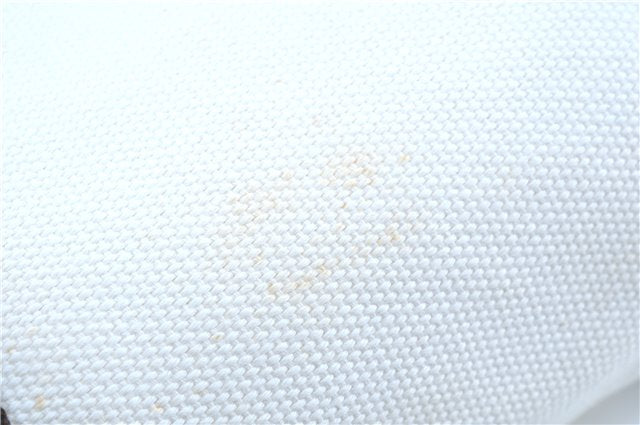 Authentic LOUIS VUITTON Antigua Cabas MM Tote Bag White Brown M40036 LV H8041