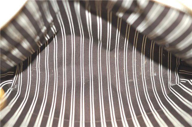 Authentic LOUIS VUITTON Antigua Cabas MM Tote Bag White Brown M40036 LV H8041