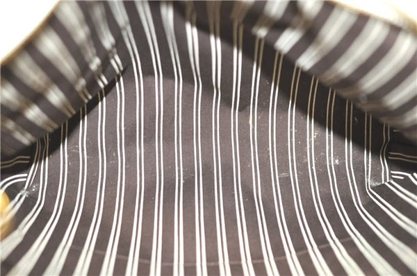 Authentic LOUIS VUITTON Antigua Cabas MM Tote Bag White Brown M40036 LV H8041