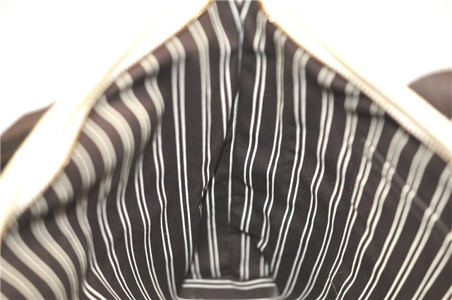 Authentic LOUIS VUITTON Antigua Cabas MM Tote Bag White Brown M40036 LV H8041