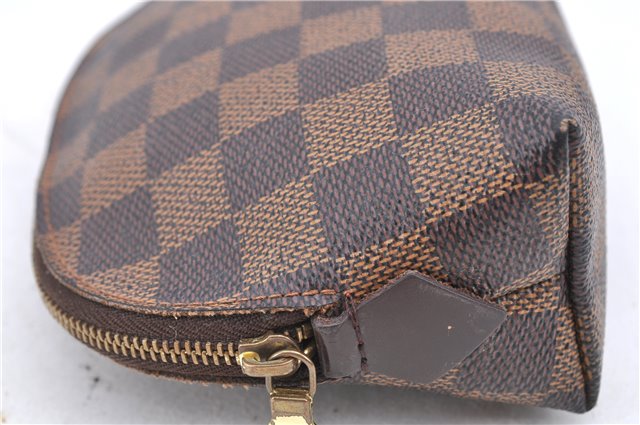 Authentic LOUIS VUITTON Damier Pochette Cosmetic Pouch N47516 LV H8043