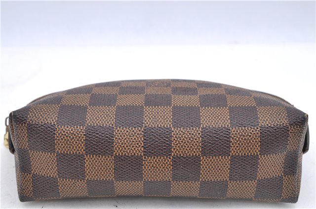 Authentic LOUIS VUITTON Damier Pochette Cosmetic Pouch N47516 LV H8043